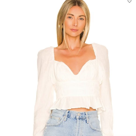 Free People "Chloe" White Blouse - Picture 1 of 2